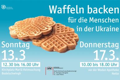 Waffeln backen für die Menschen in der Ukraine