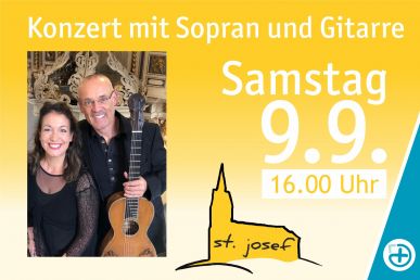 Sopran und Gitarre locken zum Konzert in St. Josef