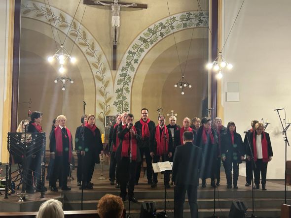 Foto (Justin Mindt): Die Florian Singers zu Gast in St. Marien.