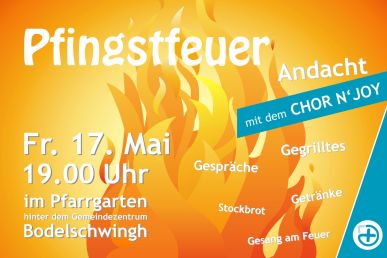 Pfingstfeuer lädt zu Andacht und Begegnung