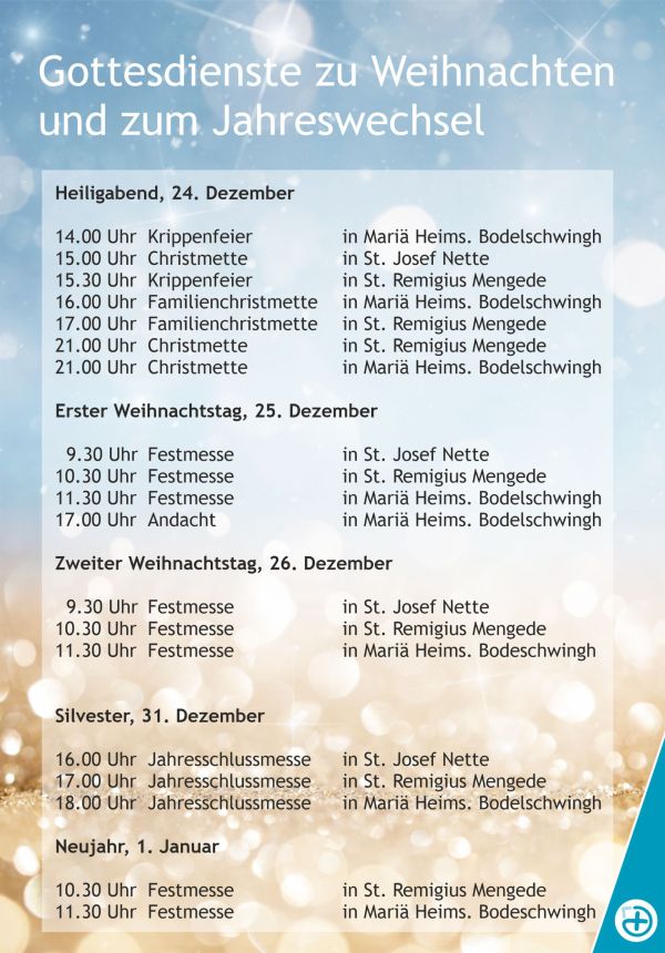 Gottesdienste im Stadtbezirk Mengede