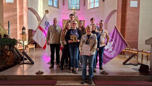 Die Jubilarin im Kreise der Leiterrunde.